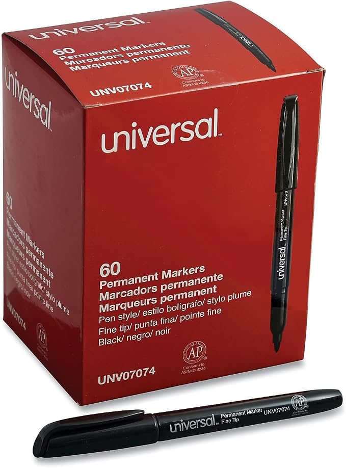 Universal UNV07074 Fine Bullet Tip Pen-Style Permanent Marker - Image 8