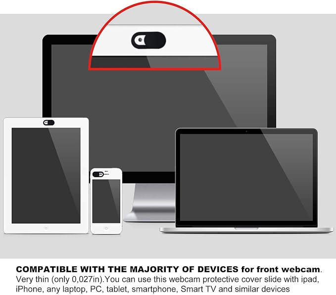 Webcam Cover Slide 0.027in Ultra Thin Web Camera Cover fits Laptop, Macboook Pro - Image 6