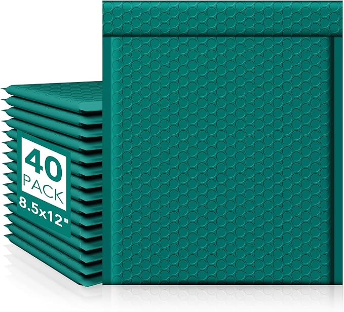 Fuxury Thick Bubble Mailers 8.5x12” 40 Pack Large Bubble Envelopes Opaque by Fuxury