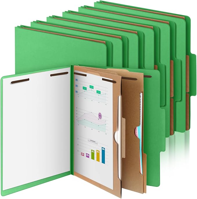 Skyygemm 12 Pcs Classification Folders Letter Size, 2 Pocket Dividers by Skyygemm