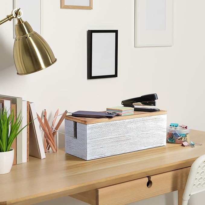 Large Cable Management Box, Office to Hide Extension Cords Power Stripes Surge - Image 8