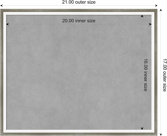 Amanti Art Silver Framed Magnetic Board 17x21 Small Vision Board - Image 3