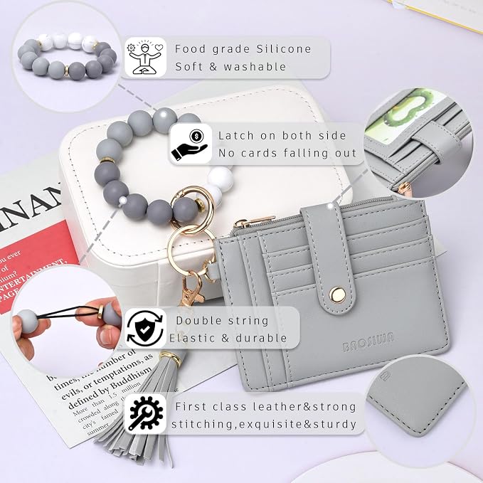 BAOSIWA Silicone Bracelet Keychain Wallet - Image 3