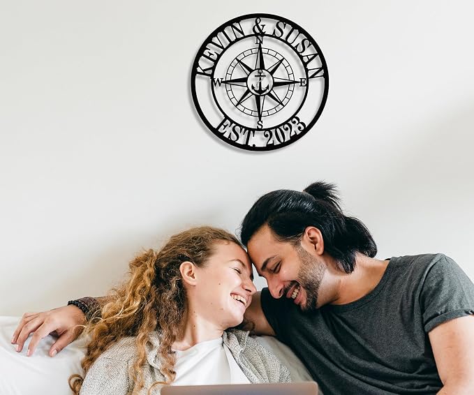 Custom Anchor Compass Metal Sign, Personalized Coordinates Sign, Custom - Image 3