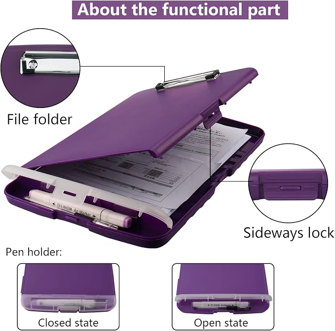 SFLHHDM Purple Clipboard, Clip Boards 8.5x11, Teacher Clipboards - Image 5