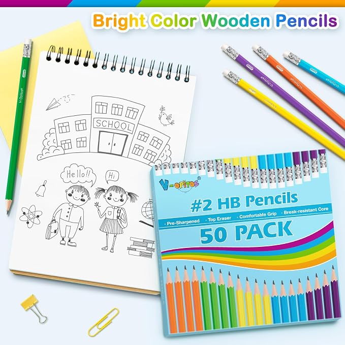 V-Opitos #2 Pre-Sharpened Wood-Cased Pencils, 50 Pack - Image 2