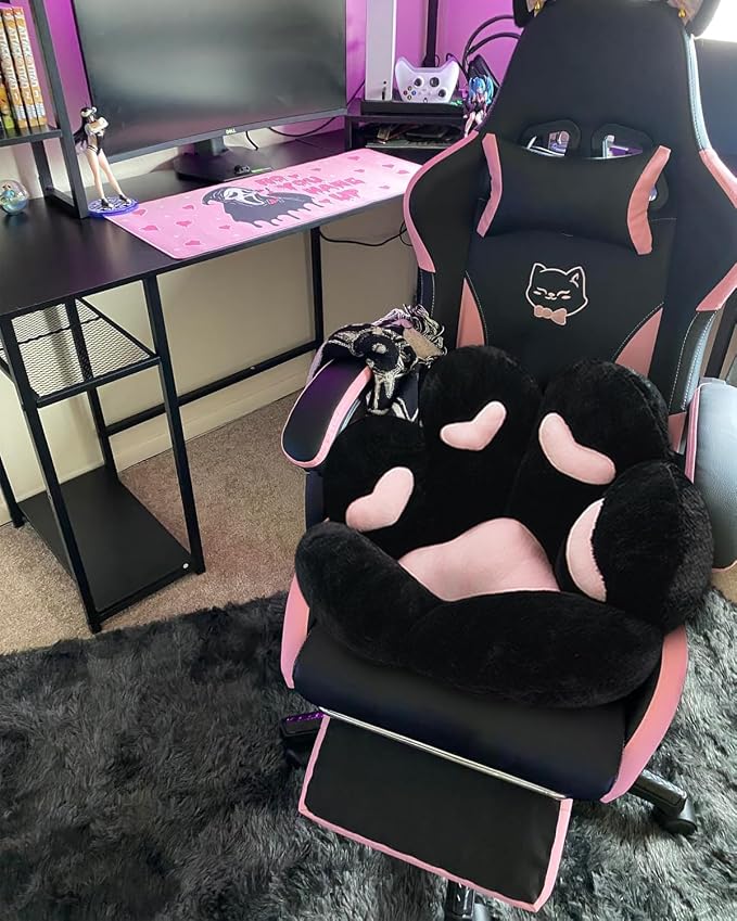 MOONBEEKI Cat Paw Cushion Chair Comfy Kawaii Plush Seat Cushions Shape Lazy - Image 4