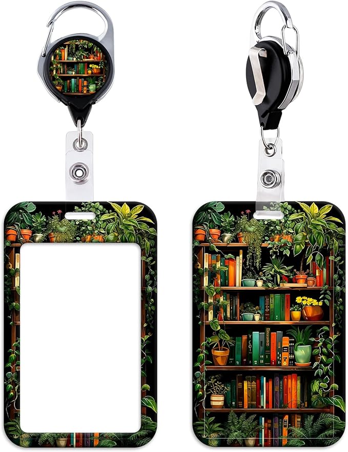 Bookshelf ID Badge Holder Retractable Reel by beemorita