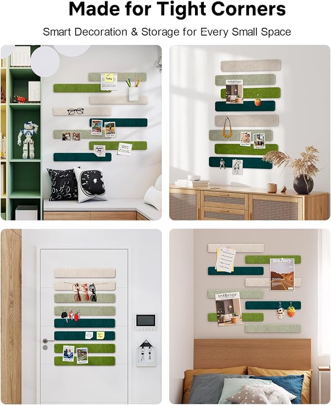 Small Cork Bulletin Board Tiles, Felt Wall Decor and Office Desk Accessories - Image 7