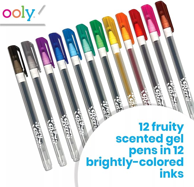 Ooly Scented Very Berry Gel Pens Set of 12-0.7mm NIB - Image 2