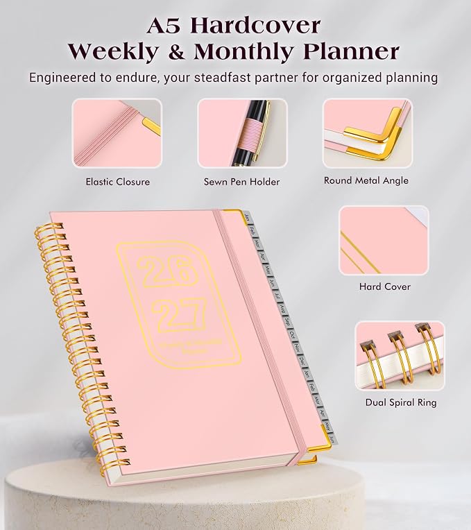 Planner 2026-2027, 18 Months Weekly and Monthly Hardcover Planner, January 2026 - Image 4