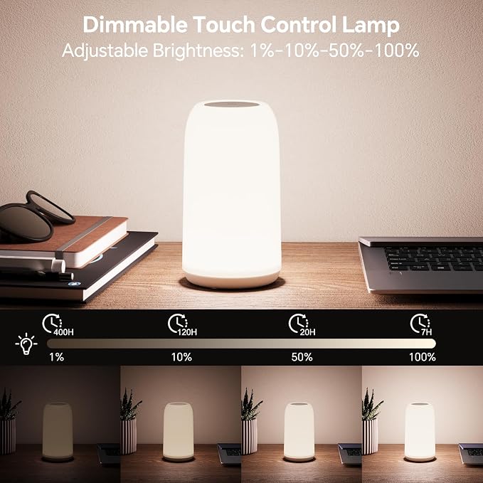 ROOTRO Cordless Table Lamps Rechargeable, Touch Lamp - Image 2