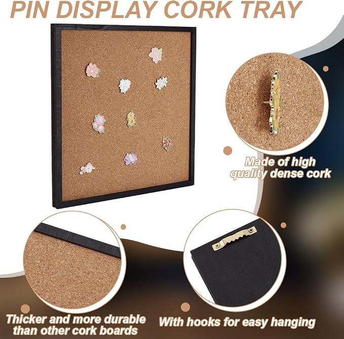BENECREAT Pin Board Square Cork Board - Image 4