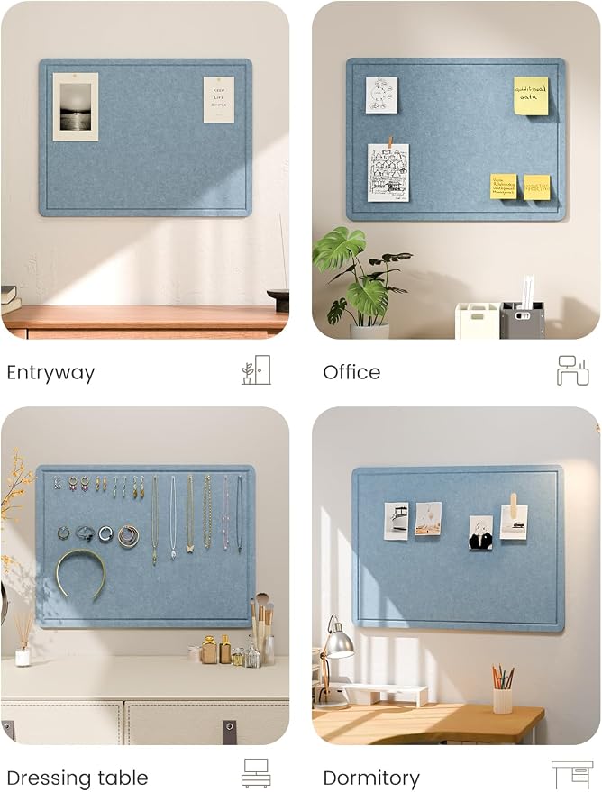 Fluxynara Bulletin Board, 23.6" x 17.5" Cork Board Alternative - Image 7