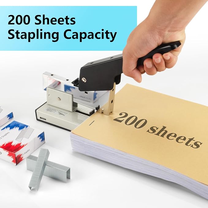 IMLIKE Heavy Duty Stapler with 2000 Staples：200 Sheets High Capacity Manual - Image 4