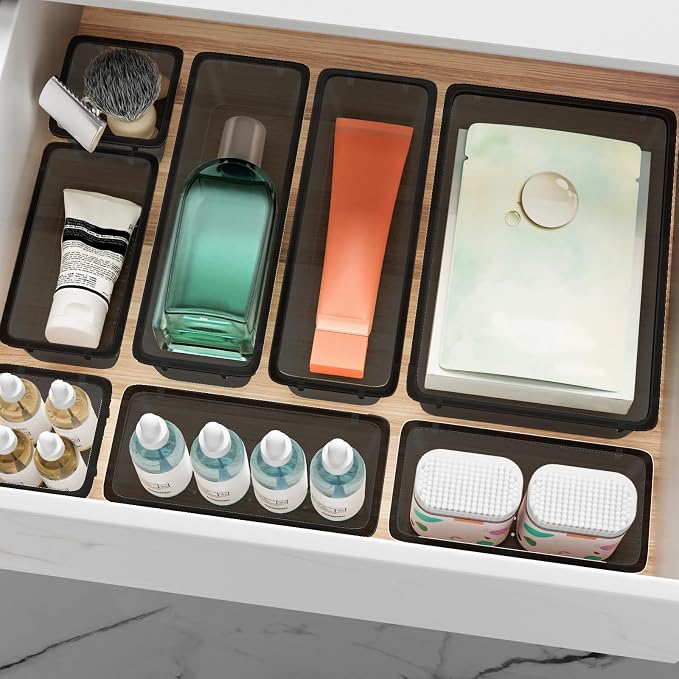 ElegantArray 12-Piece Drawer Organizer Set, 4 Sizes Versatile Plastic Vanity - Image 7