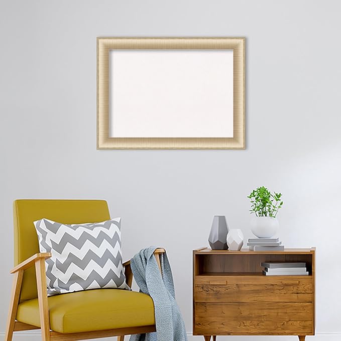 Amanti Art White Cork Board for Wall, 25x33 Vision Board with Gold Frame, Medium Corkboard Office Decor for Home Organization, Casual Corkboard Pinboard to display items for home organization-DeskLoop Office