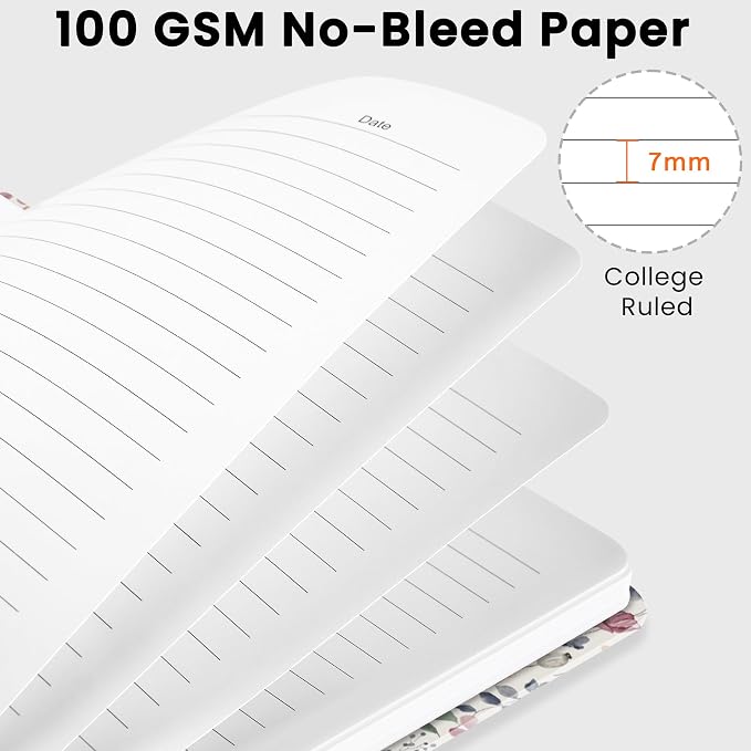CICPAP Lined Spiral Journal Notebook, A5 College Ruled Notebook - Image 3