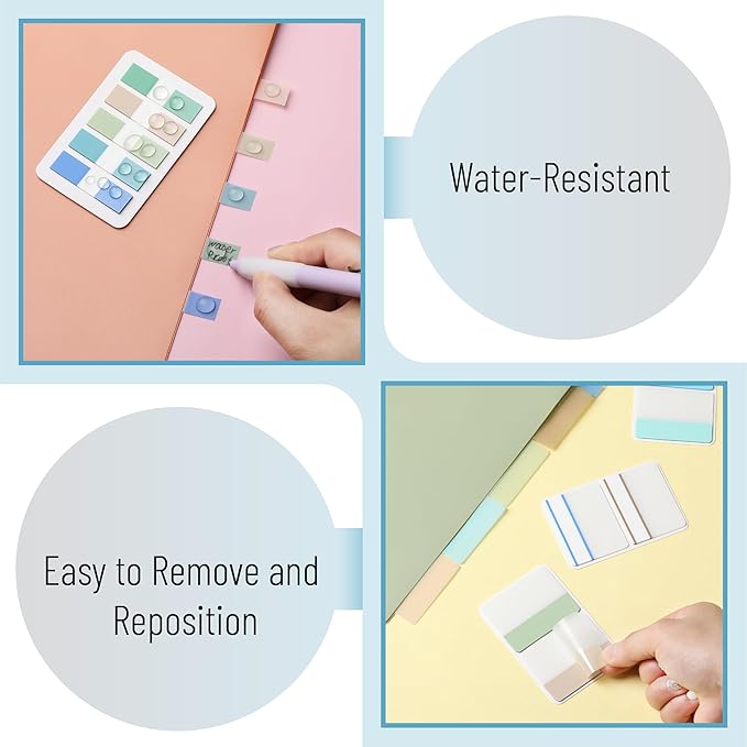 Mr. Pen- Sticky Index Tabs, 500 Pcs, 21 Sets, Colorful Sticky Tabs for Notebooks, Page Markers, Page Tabs for Binders, Page Tabs Sticky Tabs for Books, Notebook Tabs, Book Sticky Tabs for Notebooks-DeskLoop Office