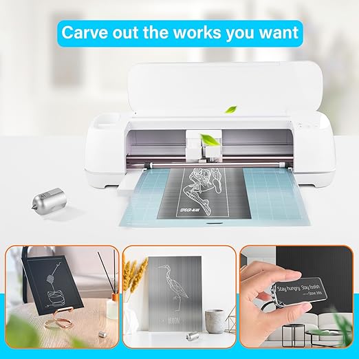 Engraving Tip for Maker Cutting Machines - Premium Carbide Steel Engraving Tool for Flat, Soft Metals, Leather, Acrylic, Plastic, Anodized or Sublimated Aluminum-DeskLoop Office