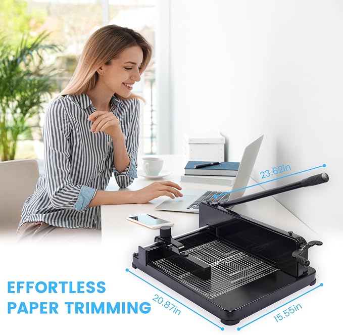 Heavy Duty Paper Cutter for A4 Paper, Guillotine Paper Cutter 12 Inch, 400 - Image 3