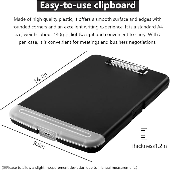 SFLHHDM Storage Clipboard with Pen Holder, High Capacity Clipboards - Image 4