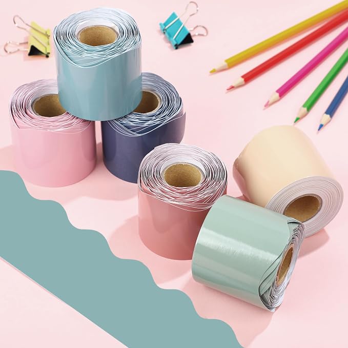 240Ft Boho Bulletin Board Borders Colorful Classroom Border Trim Boho Scalloped - Image 4