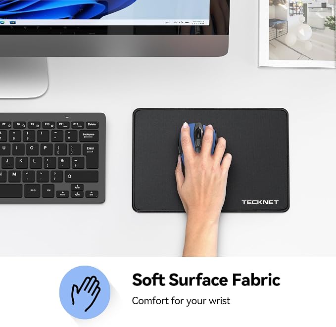 TECKNET 3 Pack Mouse Pad with Anti-fray Stitching, Waterproof Surface & - Image 6
