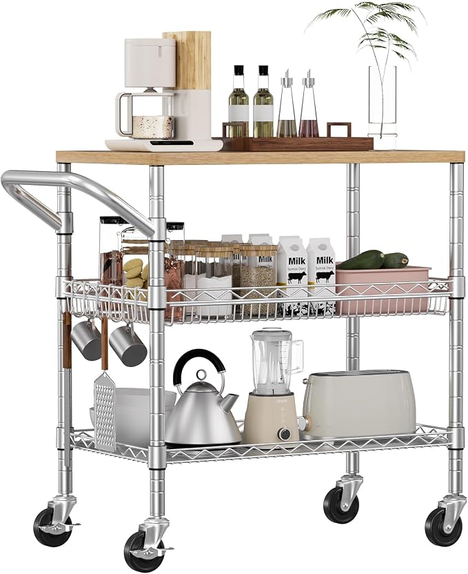 WDT 3 Tier Rolling Kitchen Carts - Image 9