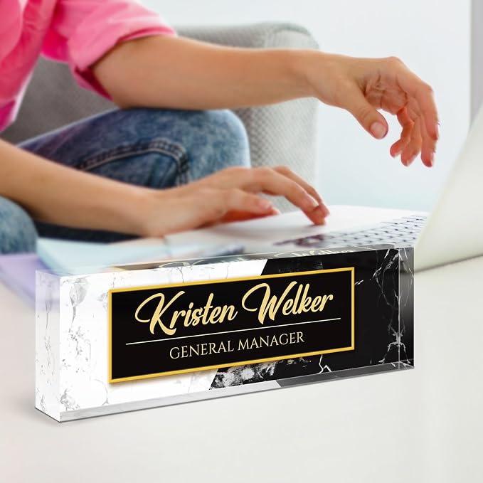 Name Plate for Desk, Desk Name Plate Personalized, Office Decor for Women Men - Image 6
