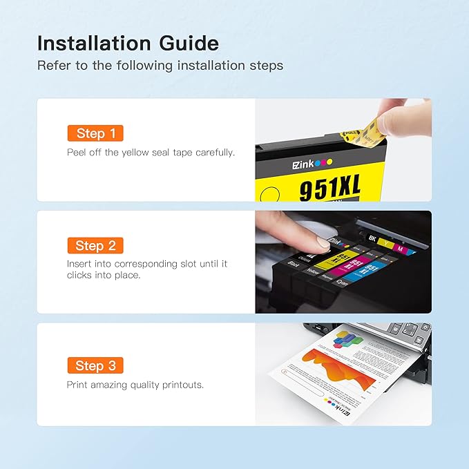 E-Z Ink Compatible Ink Cartridge Replacement for HP 950XL 951XL 950 XL 951 XL for OfficeJet Pro 8610 8600 8615 8620 8625 8100 276dw 251dw (3 Black, 2 Cyan, 2 Magenta, 2 Yellow),9 Combo Pack-DeskLoop Office