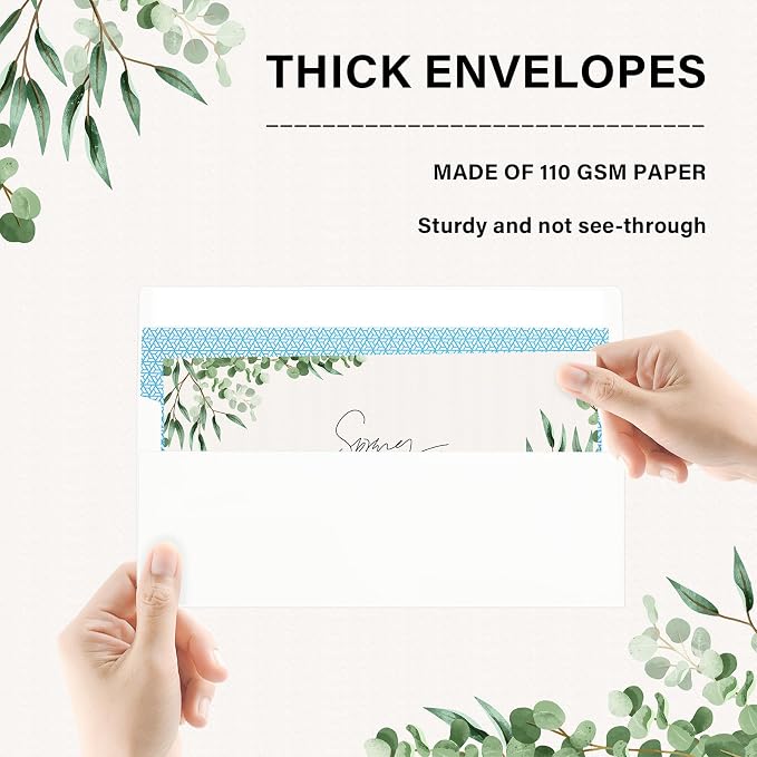 100 Pack #10 Business Envelopes, Self Seal Standard White Envelopes - Image 3
