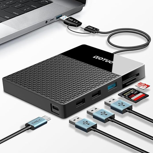 1TB Docking Station External Hard Drive, USB C Multiport Hub HDD 7-in-1, USB 3.0, SD/TF Card Reader, Multi-Function HDD for Windows, Mac, Android, TV, Phone, Laptop, Desktop, PC-DeskLoop Office