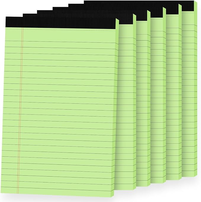 6pcs Small Note Pads, Writing Pads 5 x 8, Legal Pads, Pad Paper Perforate by Ciphyfee