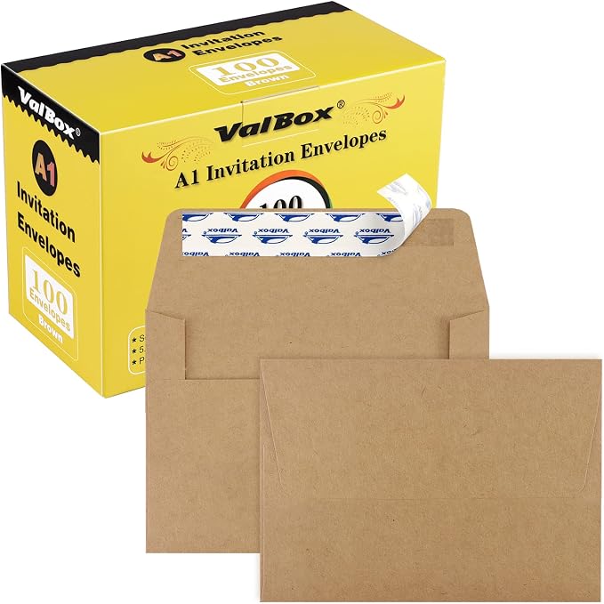 ValBox A1 Invitation Envelopes 100 Qty by ValBox