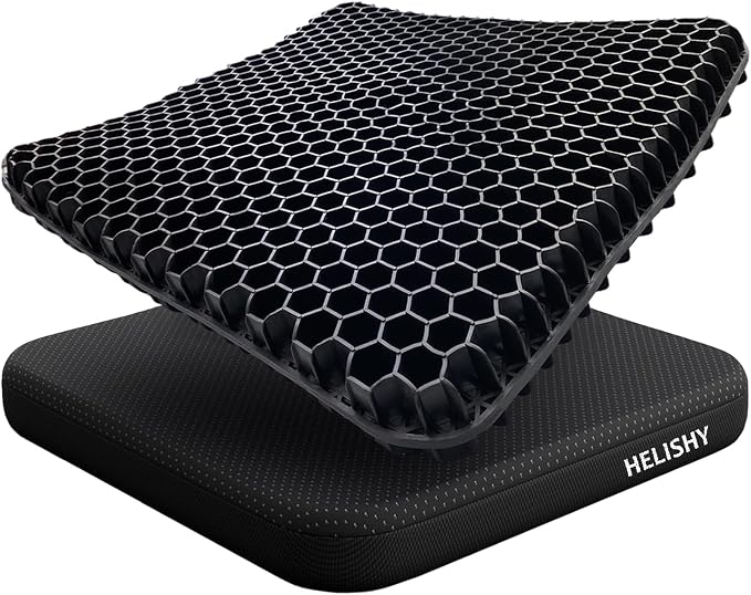 Gel Wheelchair Seat Cushion for Long Sitting by Helishy