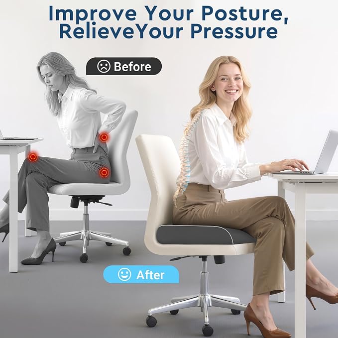 Seat Cushion, Memory Foam Office Chair Cushions - Image 4