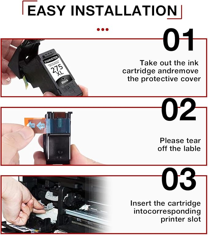 275XL Black Remanufactured Ink Cartridge Replacement for Canon 275 PG275 PG-275 XL PG-275XL PGI275 XL Black BK 2-Pack Replacement for Canon PIXMA TS3500 TS3522 TR4720 TR4700 TR4722 TS3720 Printer-DeskLoop Office