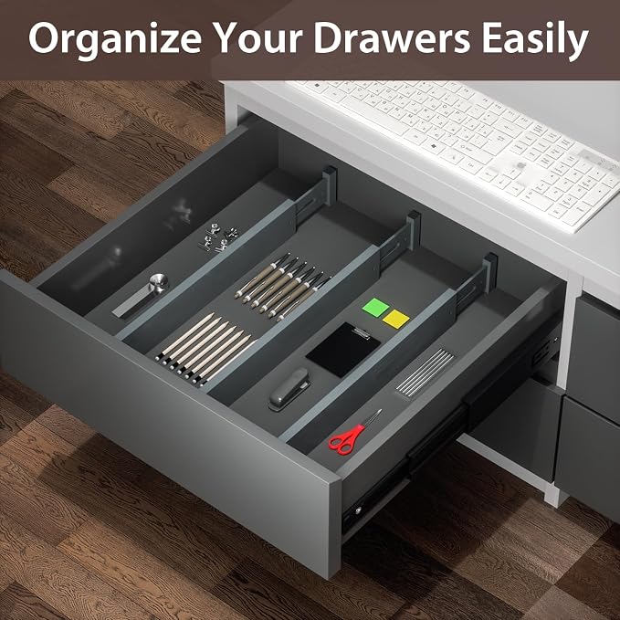 DUCOO 4 PCS Drawer Divider, Expandable Separators - Image 5