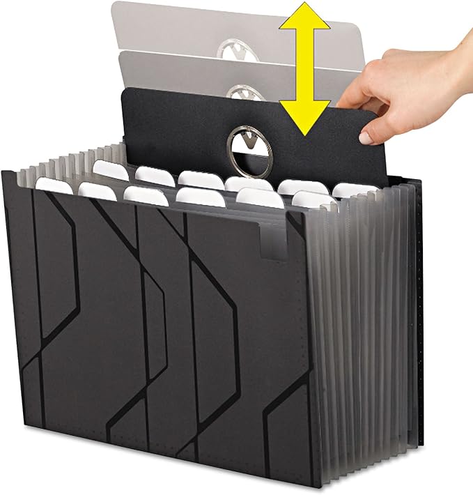 Pendaflex Sliding Cover Expanding File, 13 pockets, Letter Size - Image 4