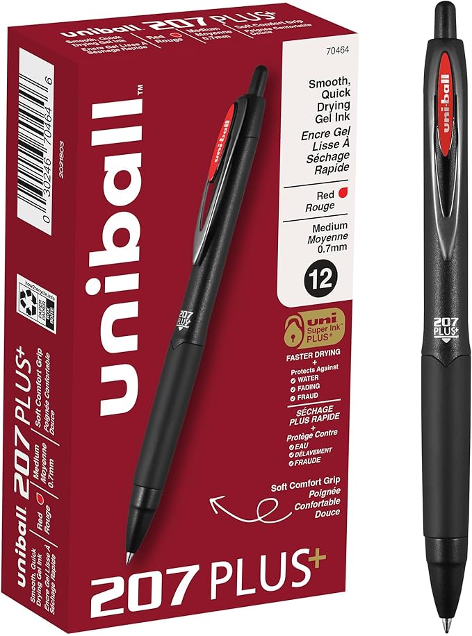 Uni-Ball 207PLUS+ Gel, OS Dozen by uni-ball