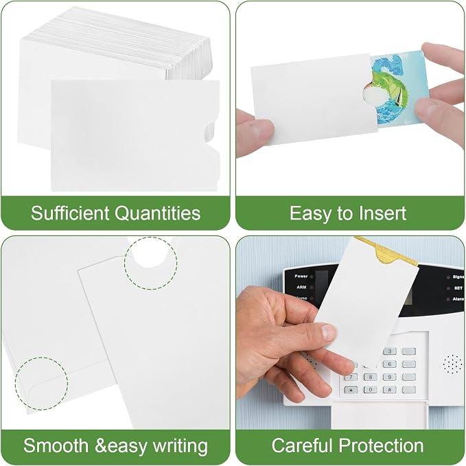 Thenshop 2000 Pieces Credit Card Sleeves Hotel Key Holder Blank Gift Envelopes - Image 4