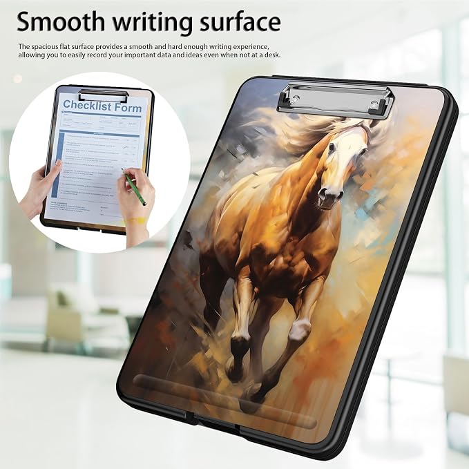 Clipboard with Storage, Office Supplies Nursing Clipboards Folder with Pen - Image 5
