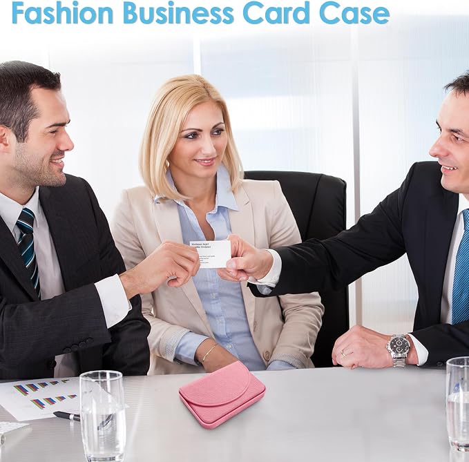 Business Card Holder，PU Leather Business Card Case Color Printing Pattern Card - Image 4