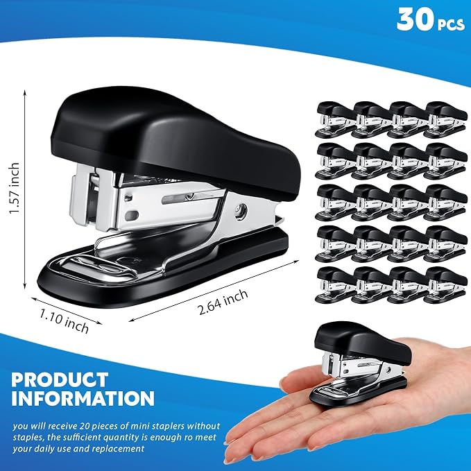 Sherr 30 Pack Mini Staplers Bulk - Image 2