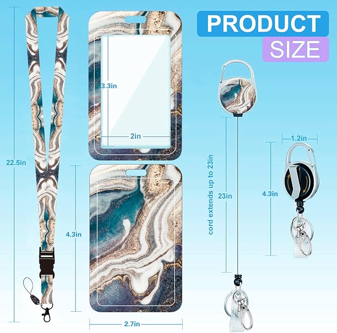 Badge Lanyard, Retractable Badge Holder - Image 2