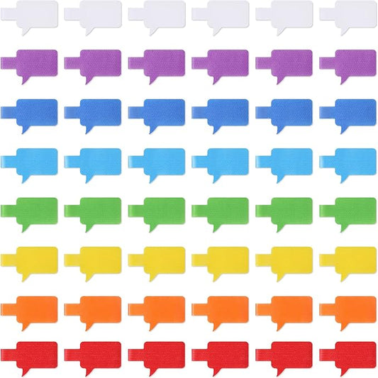 50 Pieces Cable Labels Multi Color Cord Wire Labels, Cable Tags and Wire Tags by Outus
