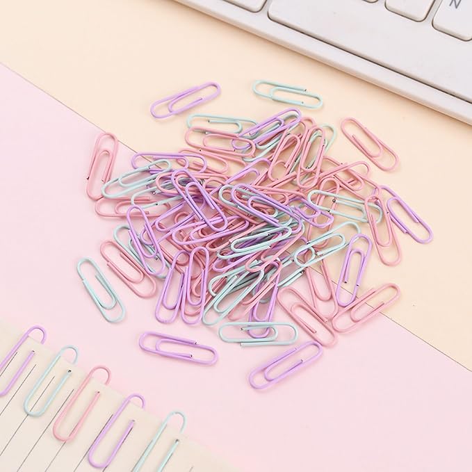 Macaron Colored Paper Clips, Large Small（1.1 inch & 2 inch） Paperclips - Image 8