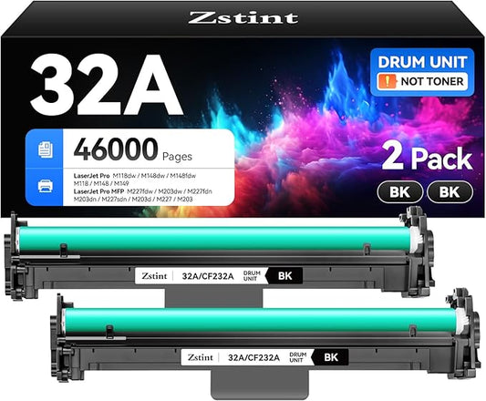 32A CF232A Drum Unit（Not Toner Black 2-Pack Replacement for HP 32A CF232A Imaging Drum Laserjet Pro MFP M227fdn M227fdw M227sdn M203dn M203dw M118dw M148dw M148fdw M149fdw M203 M206 M227 M230 Printer-DeskLoop Office