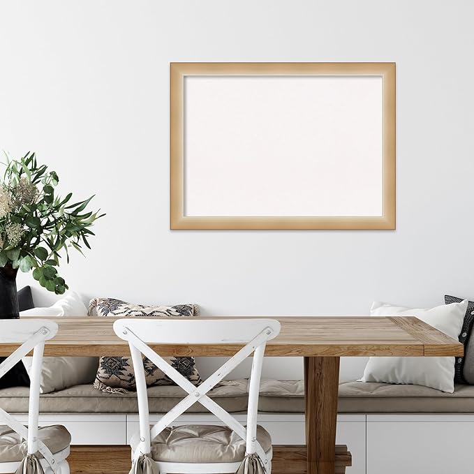 Amanti Art White Cork Board for Wall, 23x31 Vision Board with Gold Frame, Medium Corkboard Office Decor for Home Organization, Modern Contemporary Corkboard Pinboard to display items for home-DeskLoop Office